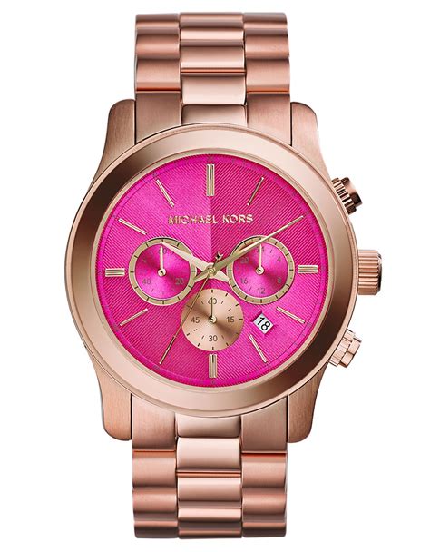 michael kors uhr rosegold pink|michael kors gold tone watch.